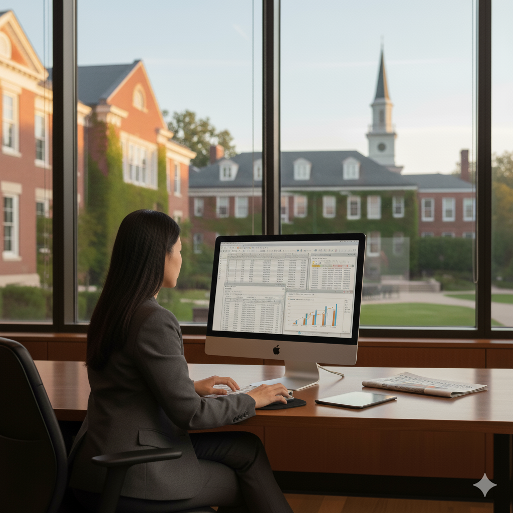 University Administrator at Desk